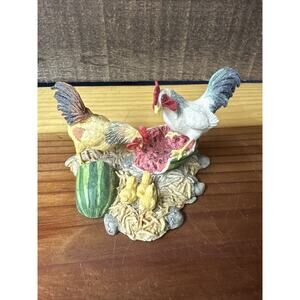 Lowell Davis Vintage 1984 Too Good to Waste on Kids Figurine Chickens Signed